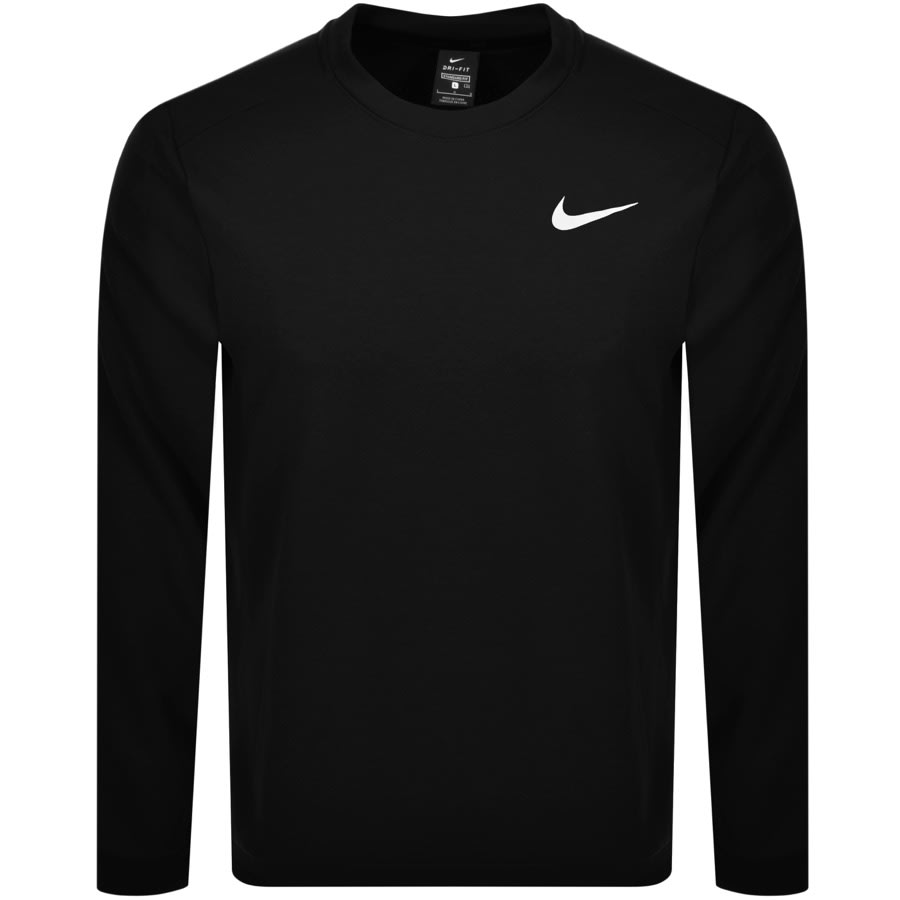 Alternative Image for ProductNike Training Crew Neck Logo Sweatshirt Black1